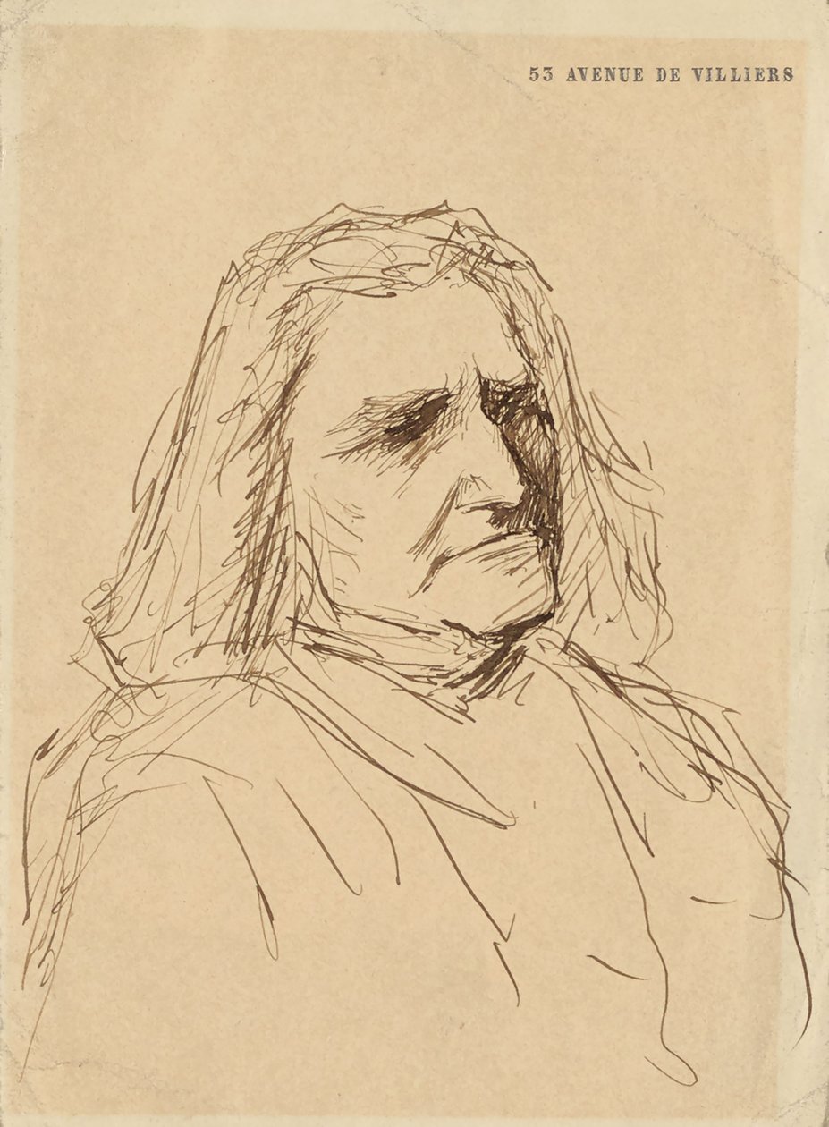 Portrait of Franz Liszt, 1880s by Mihály Munkácsy