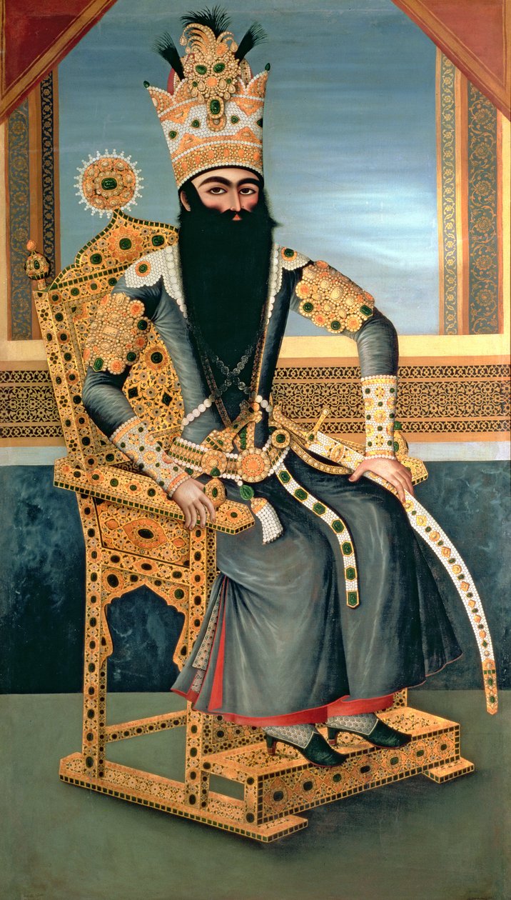 Portrait of Fath Ali Shah by MihrAli MihrAli