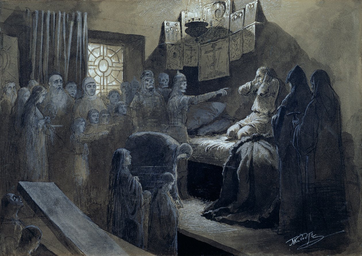 Ivan IV the Terrible Visited by the Ghosts of Those He Murdered by Mikhail Konstantinovich Klodt