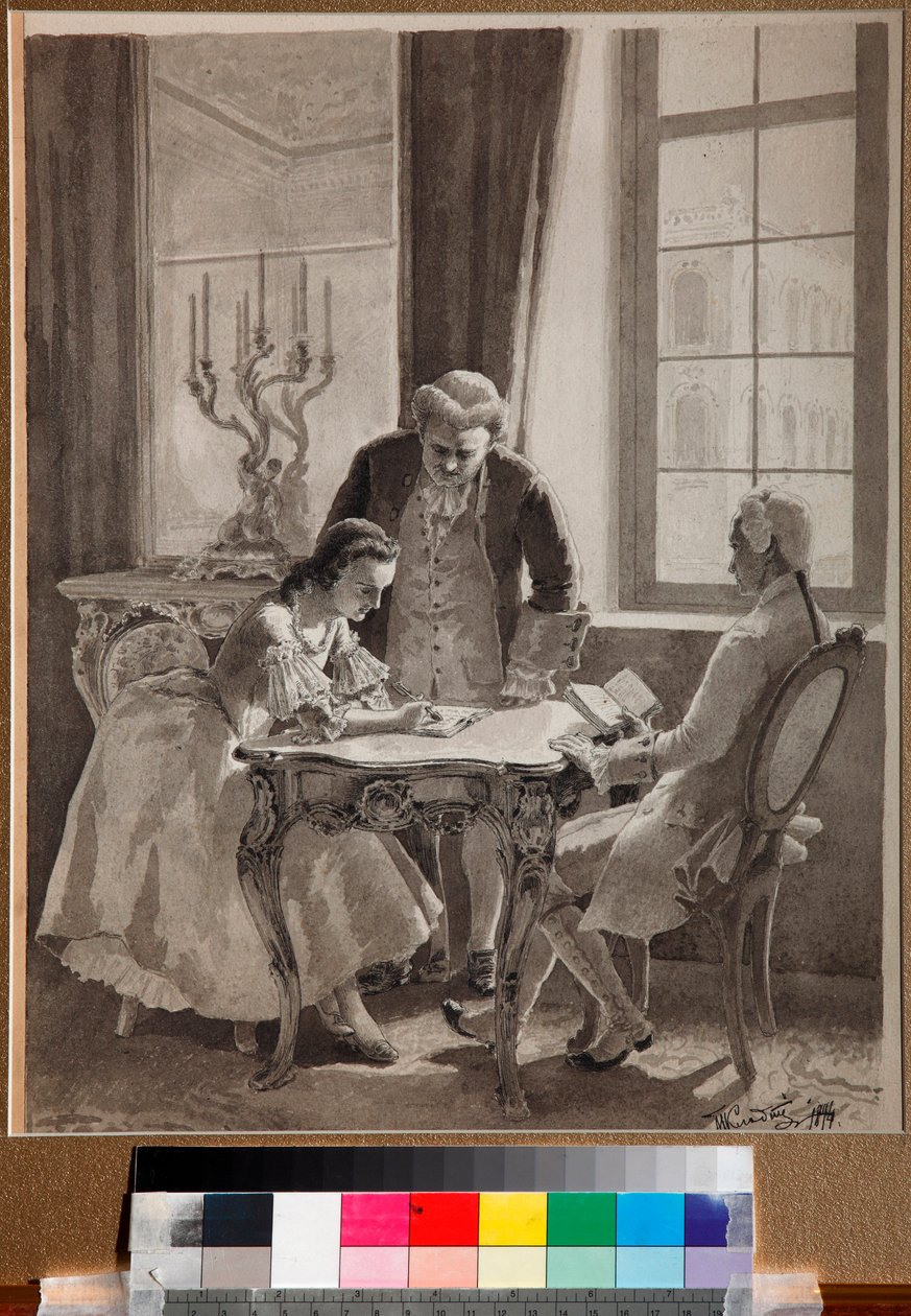 Russian Language Lesson of Empress Catherine II by Mikhail Petrovich Klodt