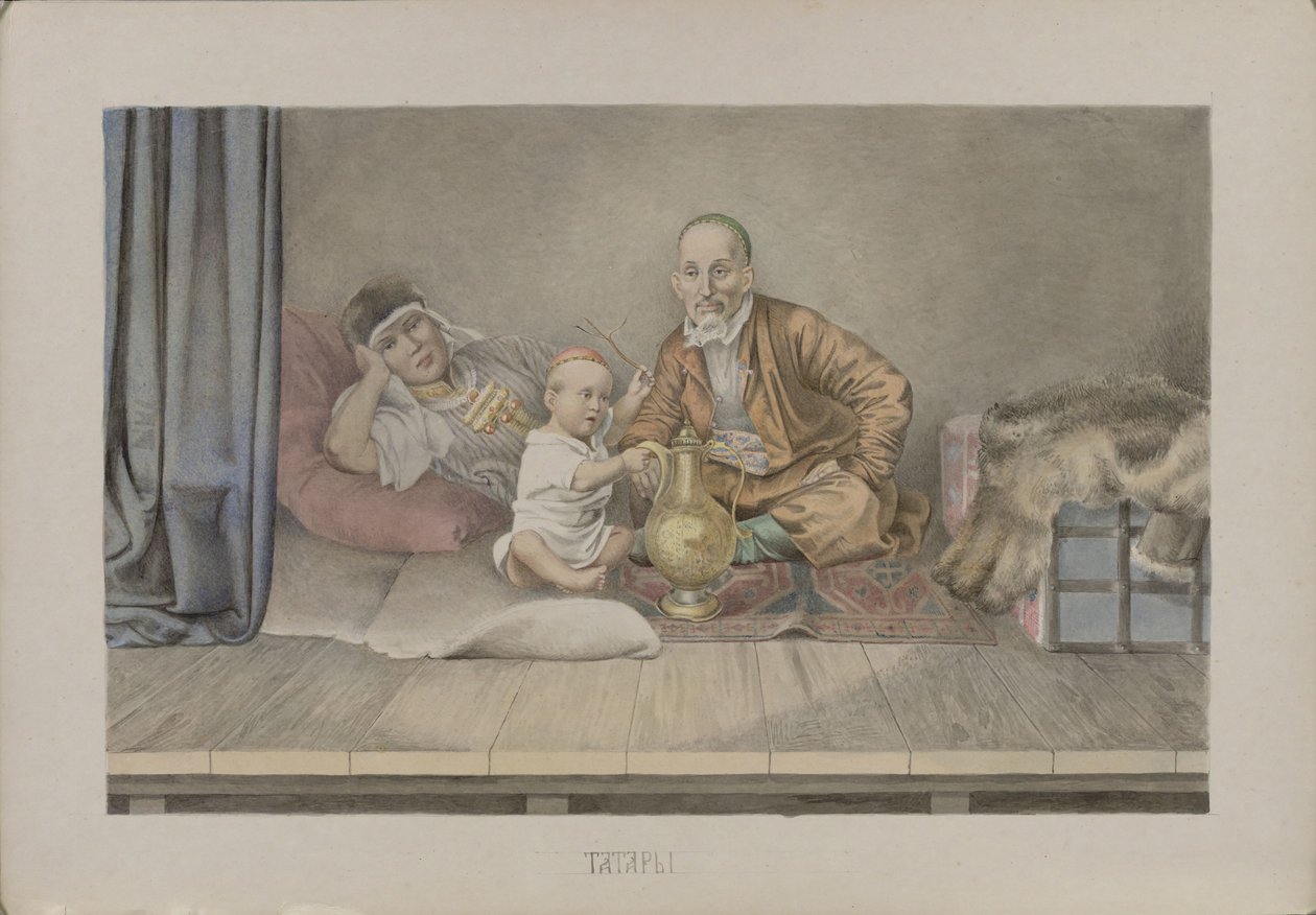 Tatars, 1862 by Mikhail Stepanovich Znamensky