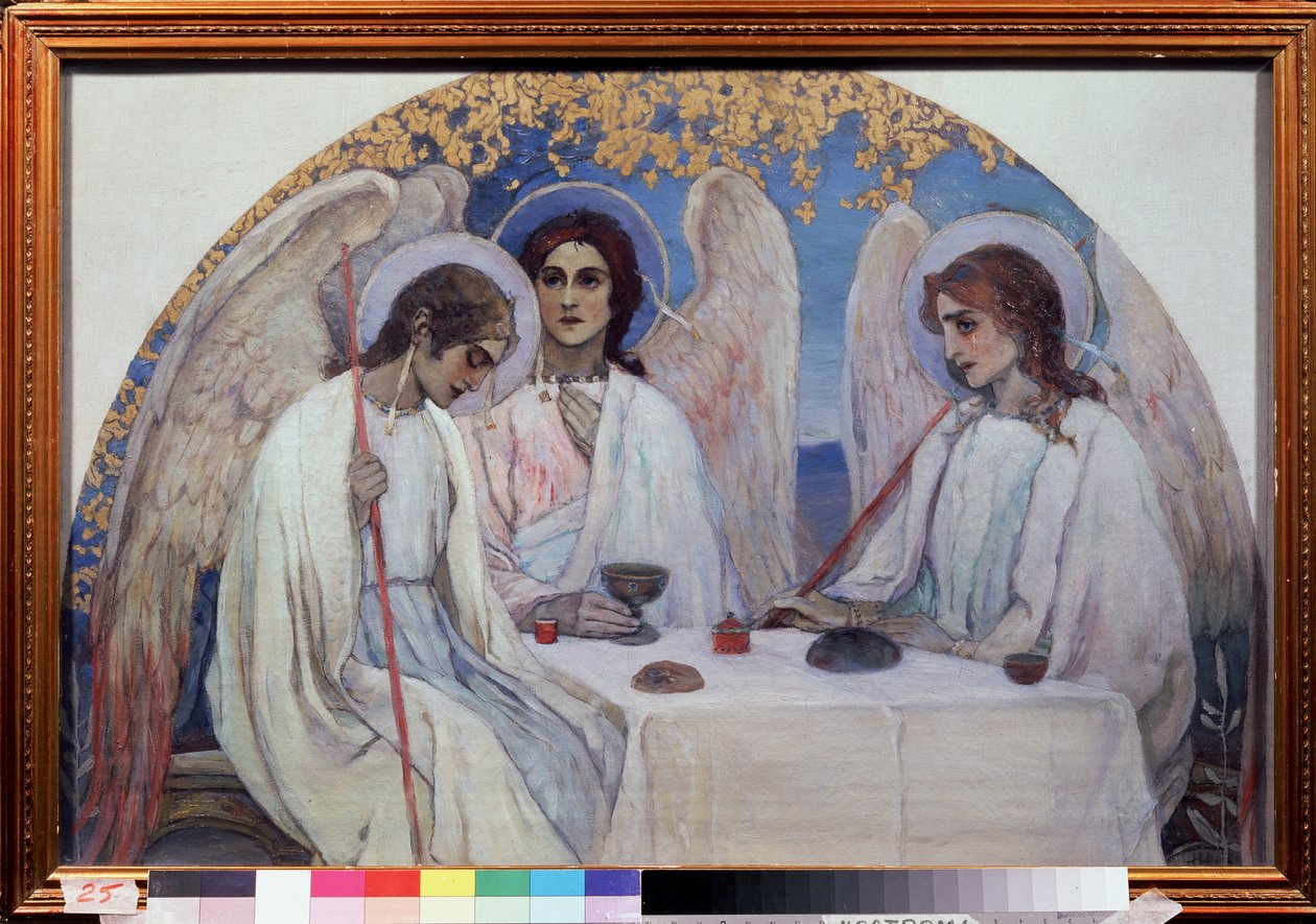 The Hospitality of Abraham (Old Testament Trinity) by Mikhail Vasilievich Nesterov