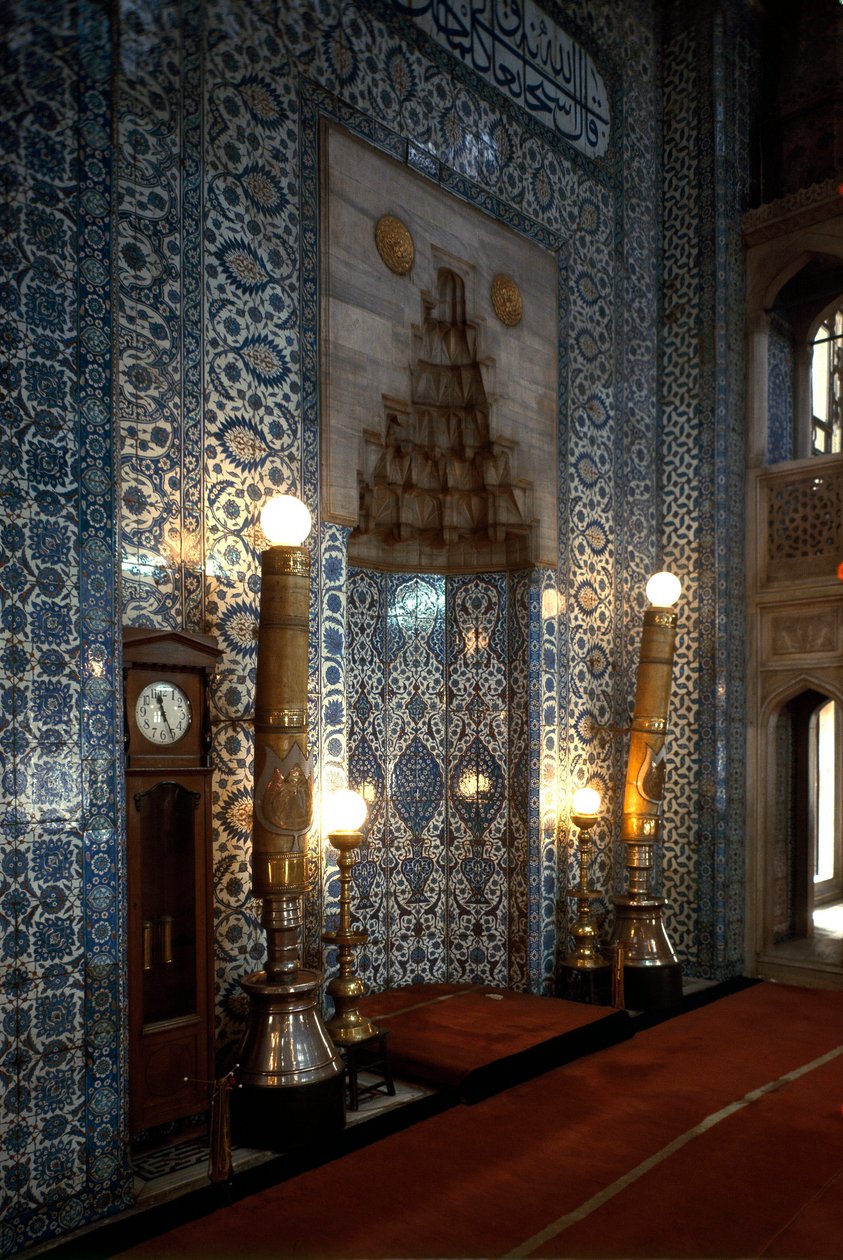 Interior View of the Rustem Pasha Mosque by Mimar Sinan