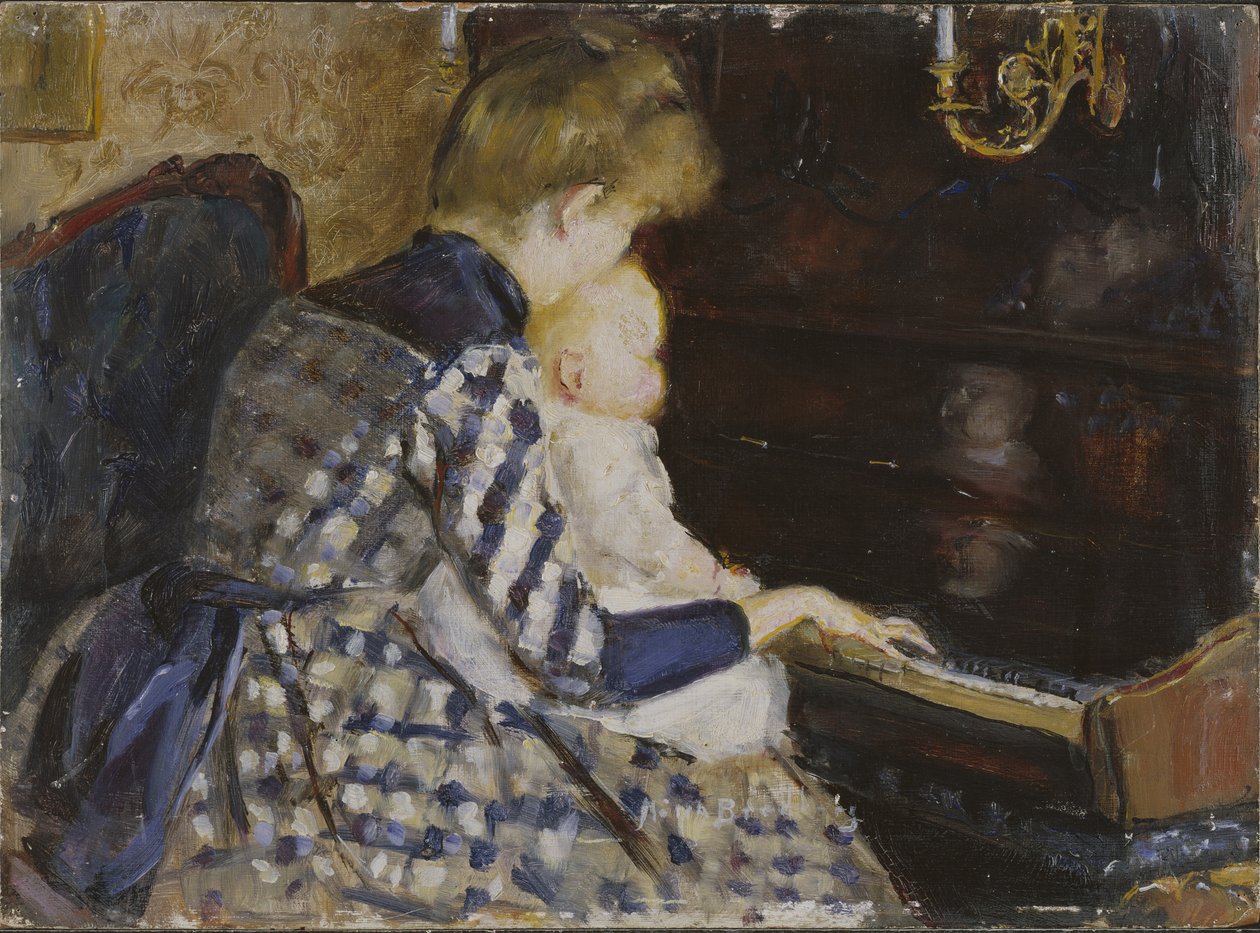 At the Piano by Mina Carlson Bredberg