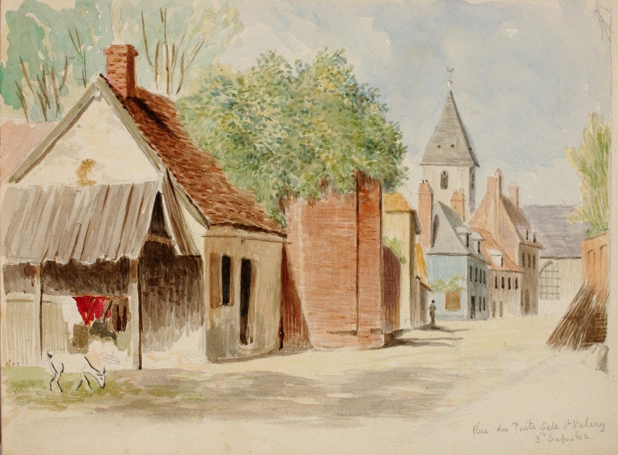 Rue du Puits Sale, St. Valery, 1862 by Miner Kilbourne Kellogg
