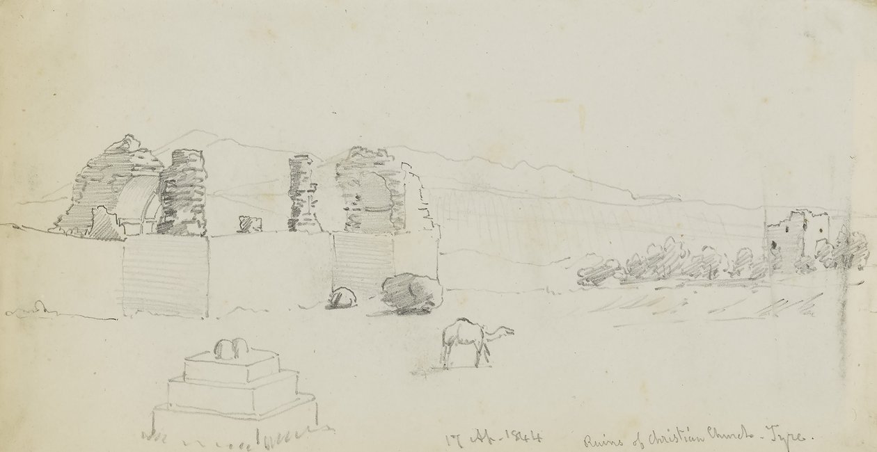 Ruin of Christian Church, Tyre by Miner Kilbourne Kellogg
