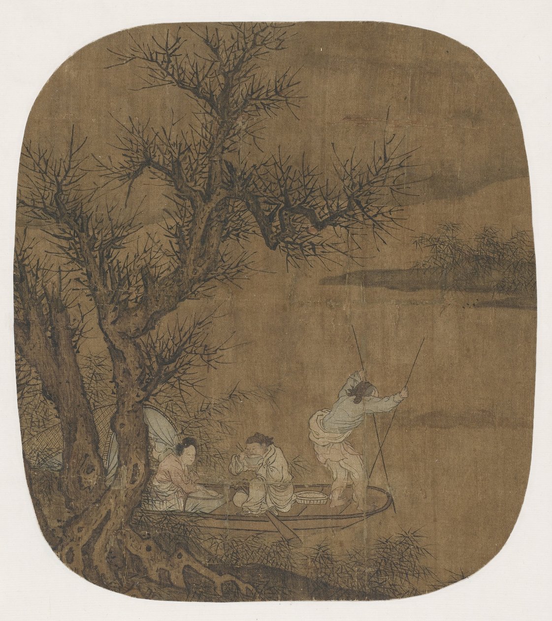 Enjoying a Meal on Board a Boat, 16th-17th Century by Ming Dynasty Chinese School