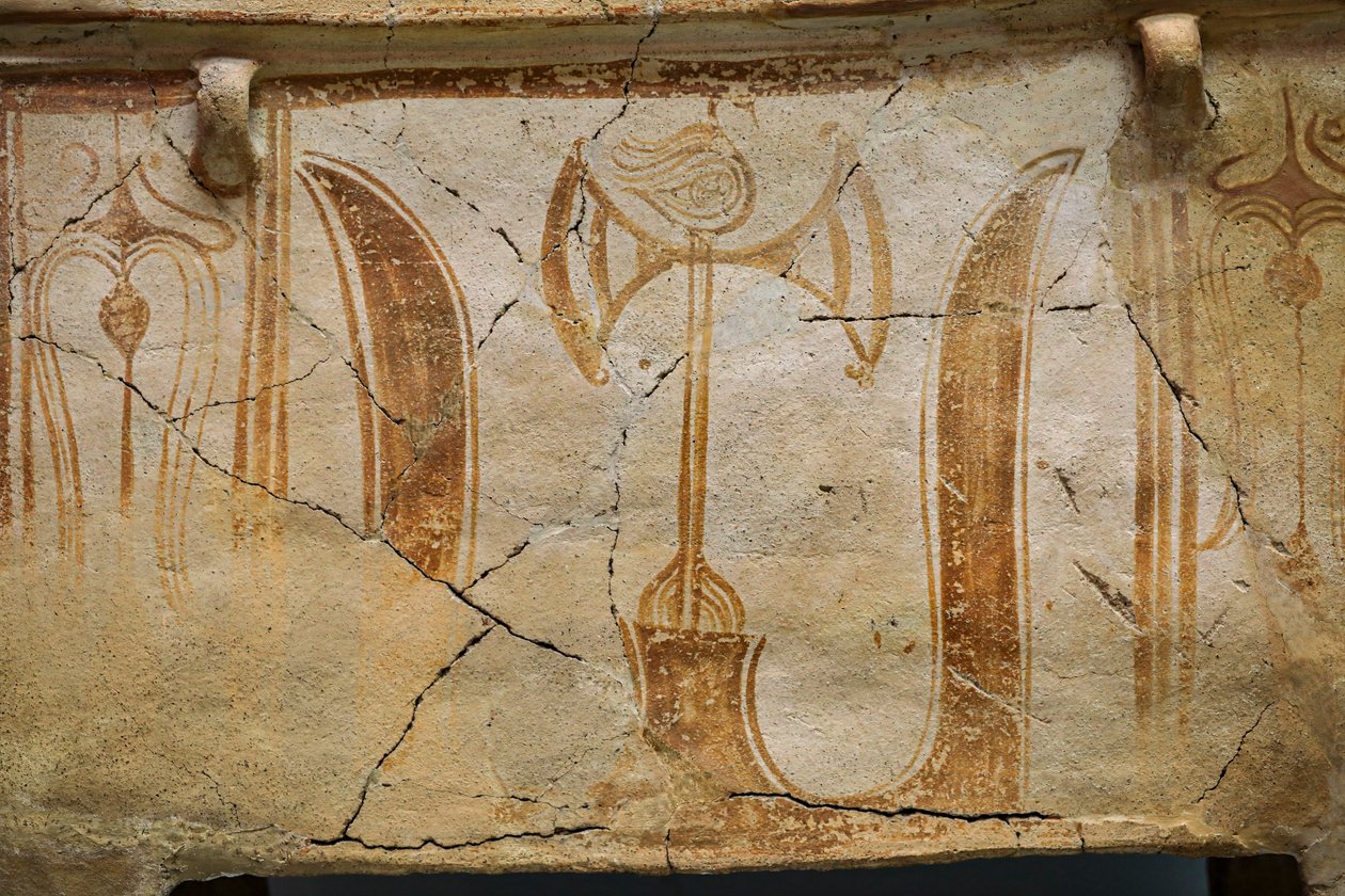 Minoan Chest Larnax Decorated with Horns of Consecration by Minoan