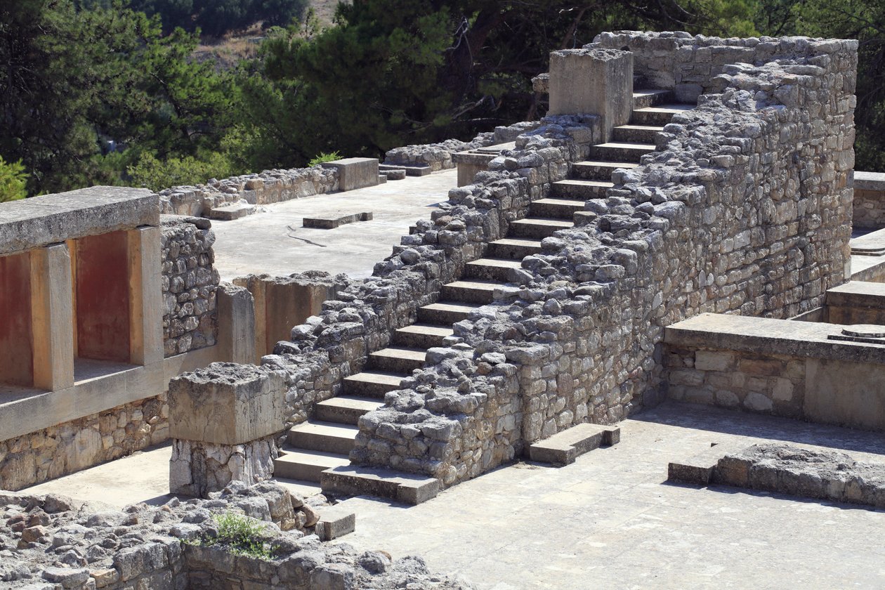 Oriental part of the palace of King Minos at Knossos between the queen megaron and the central court. Crete. 1600-1450 BC by Minoan