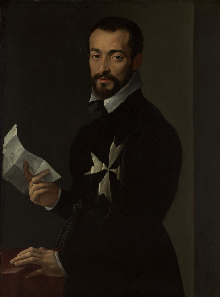 Portrait of a Knight of Malta, Probably Fra Jacopo Salviati, 1566 by Mirabello Cavalori