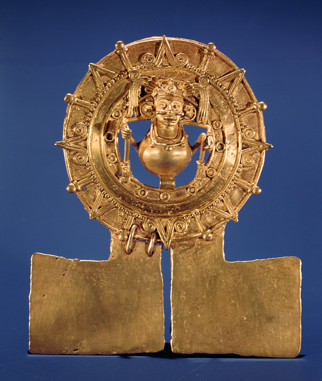 Pendant Representing a Sun Disk, Zaachila, Oaxaca by Mixtec
