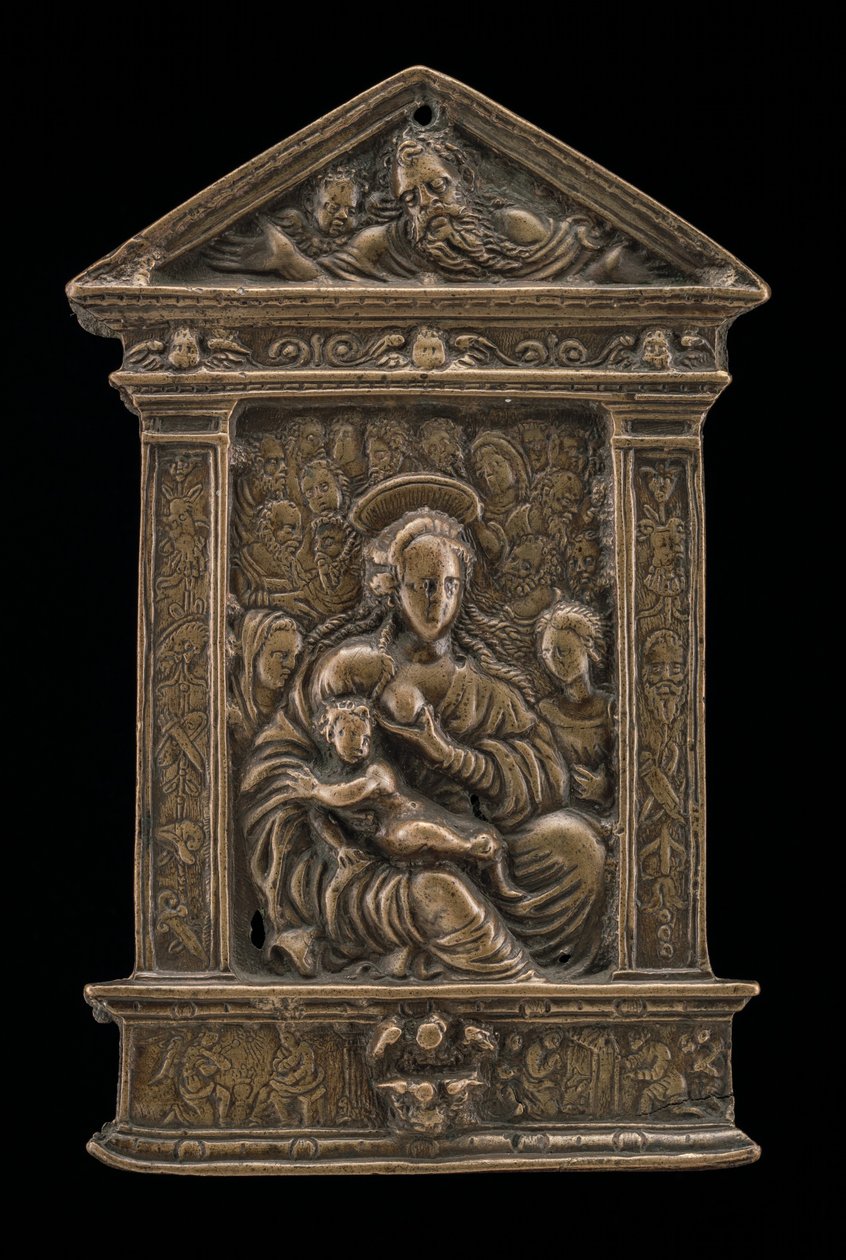 Madonna and Child with Saints by Moderno