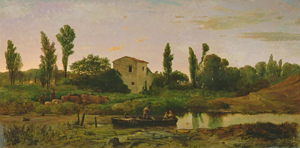 Landscape with Boat by Modest Urgell