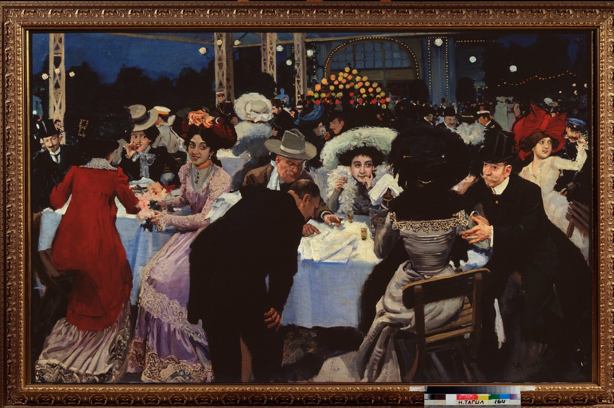 Night Cafe by Moisei Maer Gertsovich Slepian