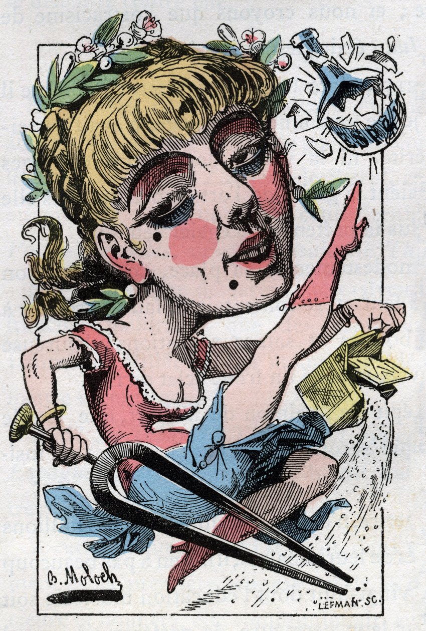 Allegory of the operetta in vogue at the end of the 19th century by Moloch