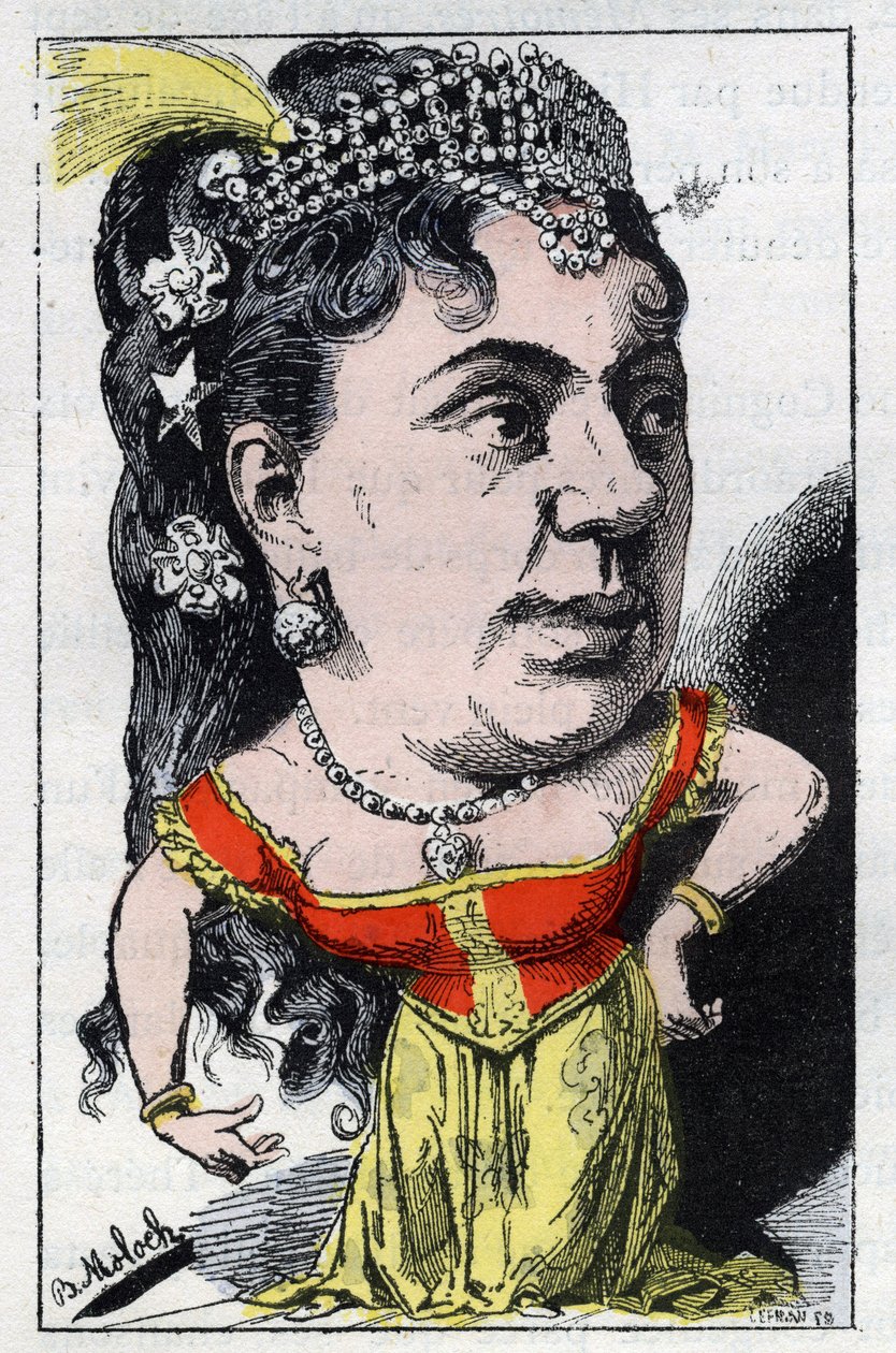 Portrait of Emma Valladon dit Theresa (1837 -1913) singer of French cabaret in 