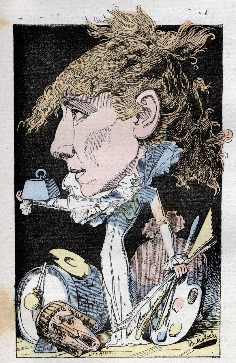 Portrait of comedian Henriette Rosine Bernard dit Sarah Bernhardt by Moloch