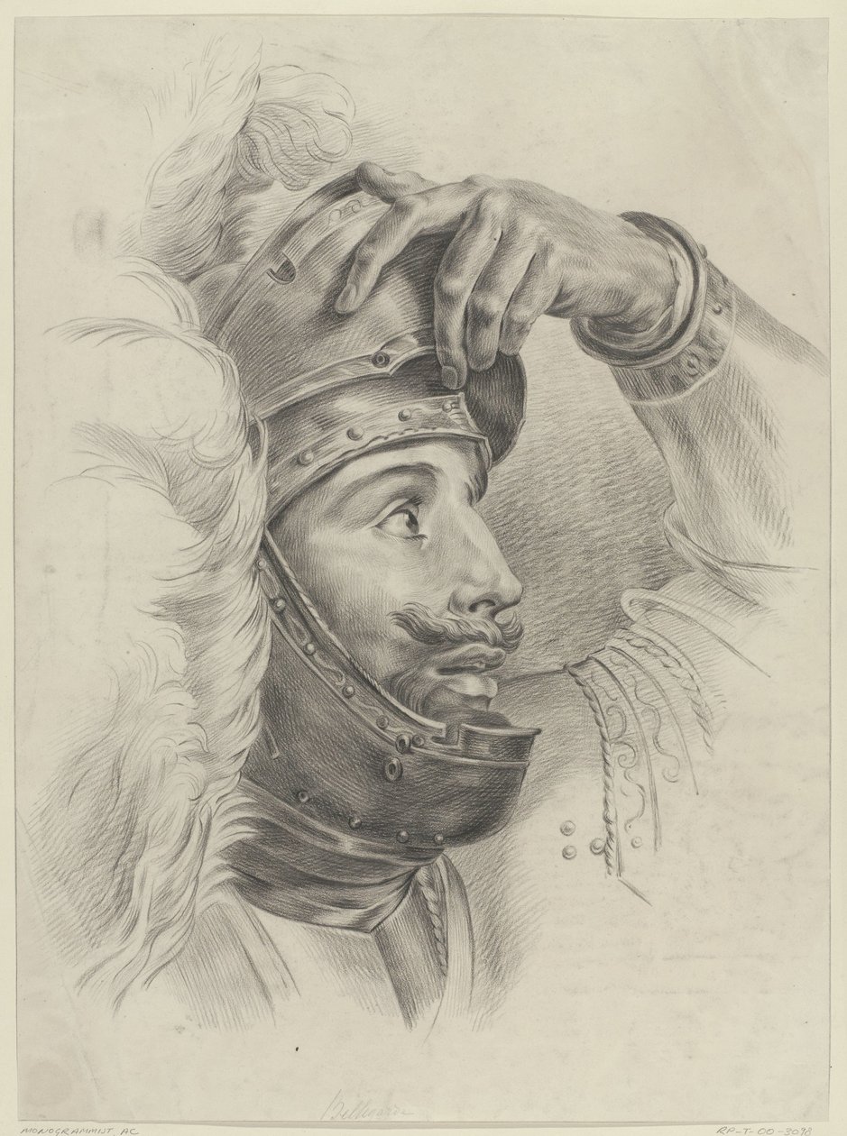 Head of a Knight, Facing Right by Monogrammist AC