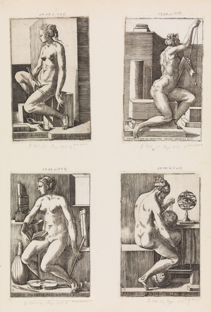 Astronomy, from The Seven Liberal Arts, plate 7 by Monogrammist B