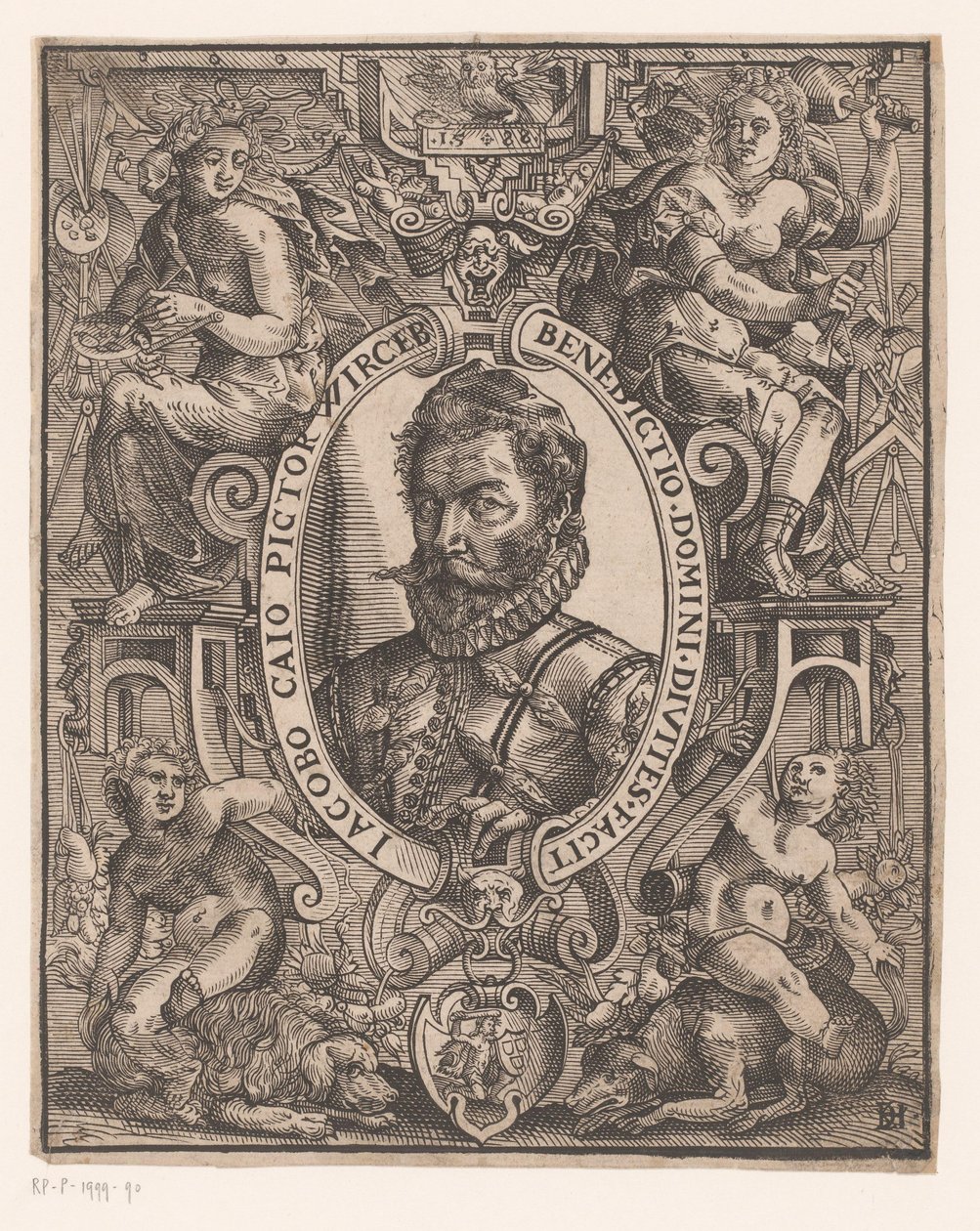 Portrait of Jacob Cay by Monogrammist DH (Duitsland)