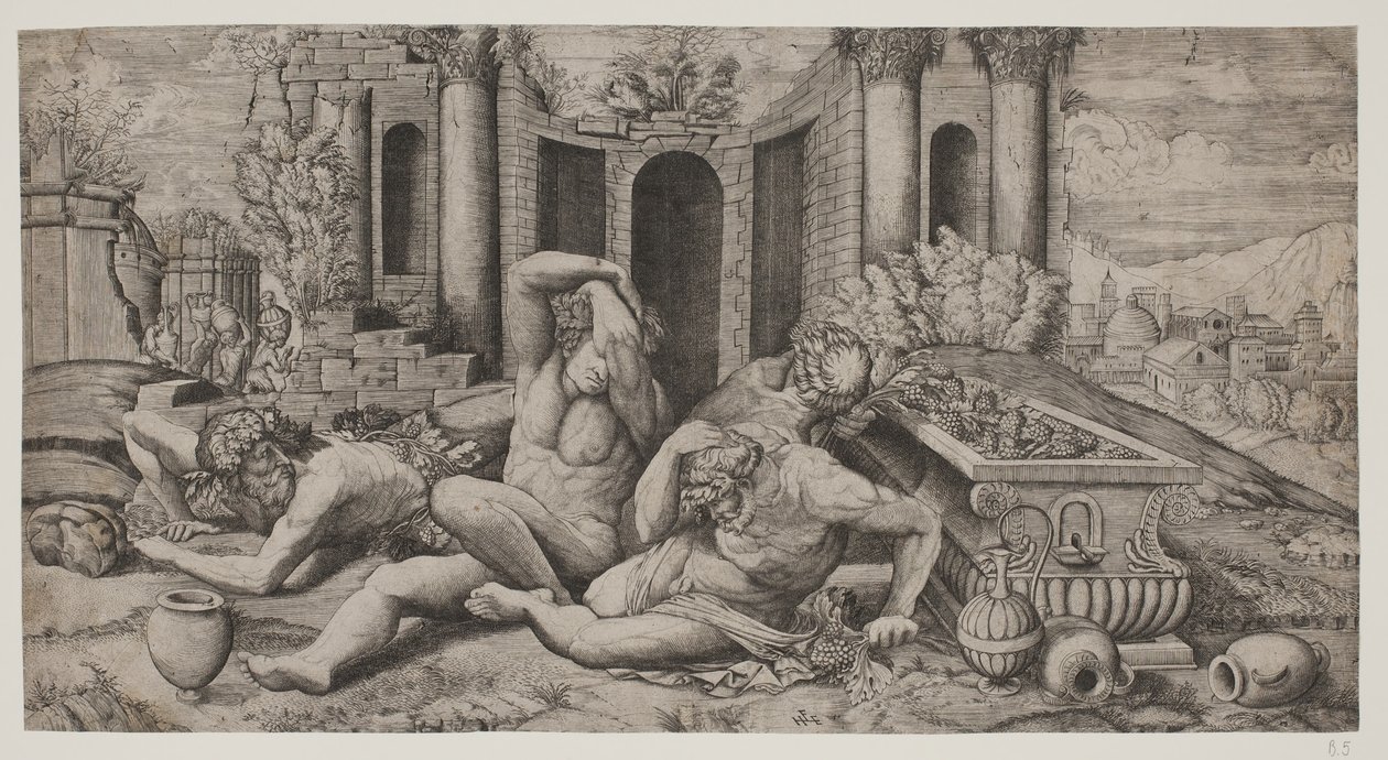 The Wine Harvest by Monogrammist HFE