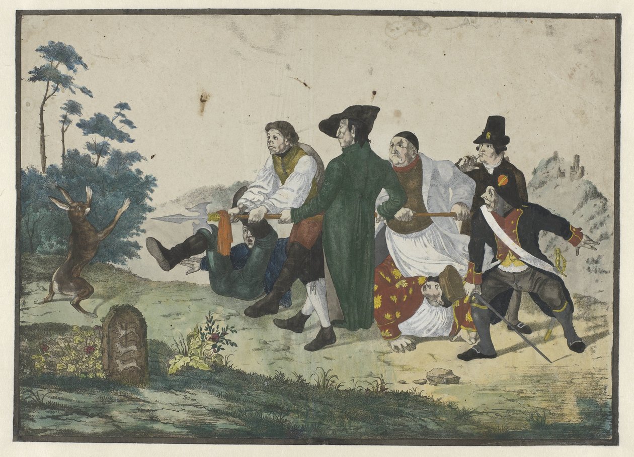 The Seven Swabians and the Hare by Monogrammist KD