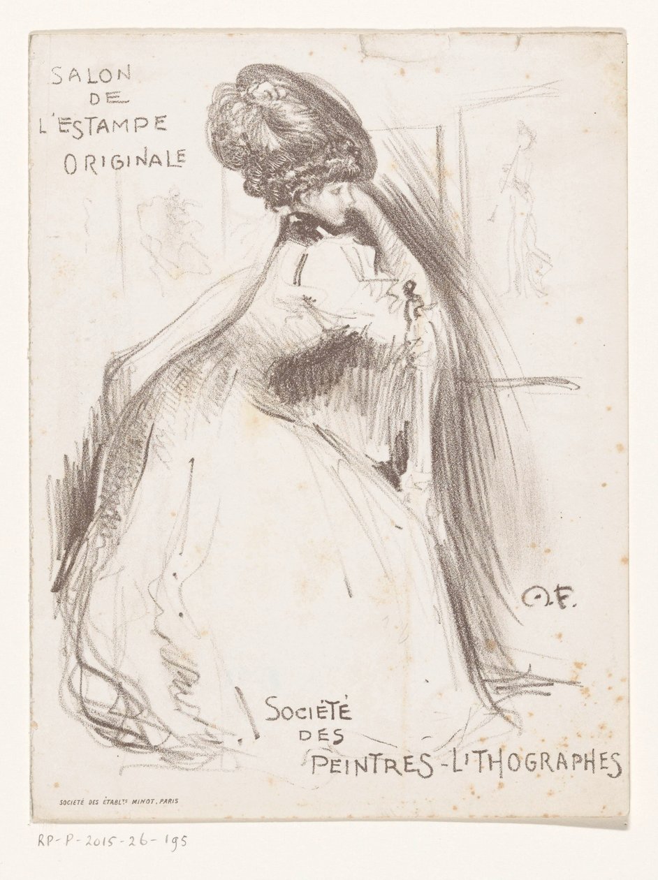 Invitation to an Exhibition with Works by Henri Fantin Latour at the Grand Palais by Monogrammist MF (Frankrijk)