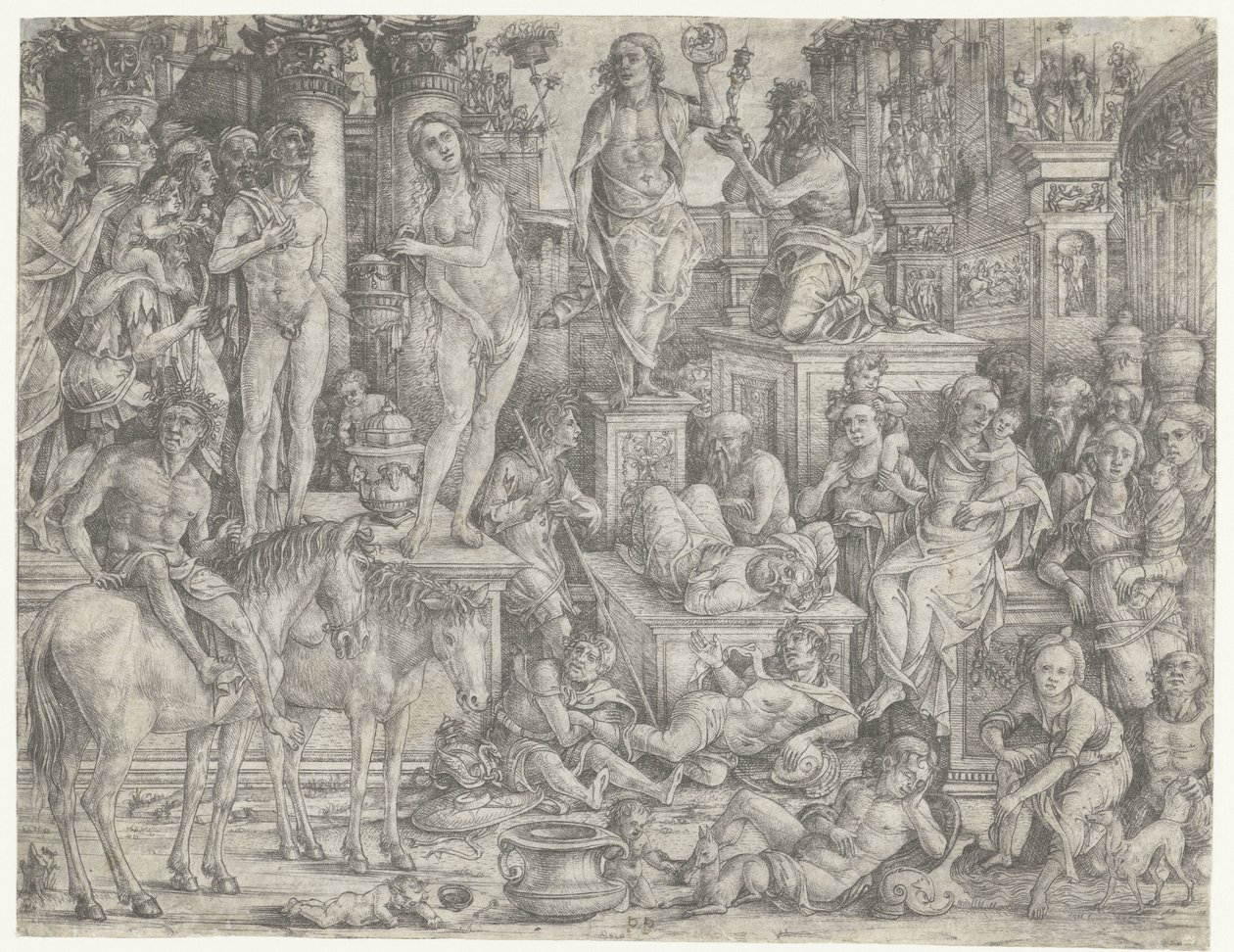 Allegory of the Triumph of the Moon (Luna) by Monogrammist PP (graveur)