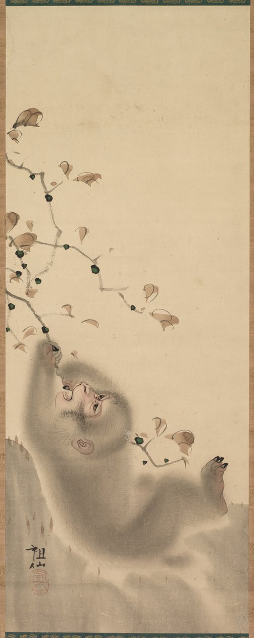 Monkey Hanging on to a Branch by Mori Sosen