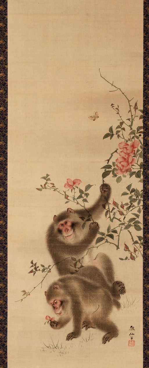 Monkeys and Roses by Mori Sosen