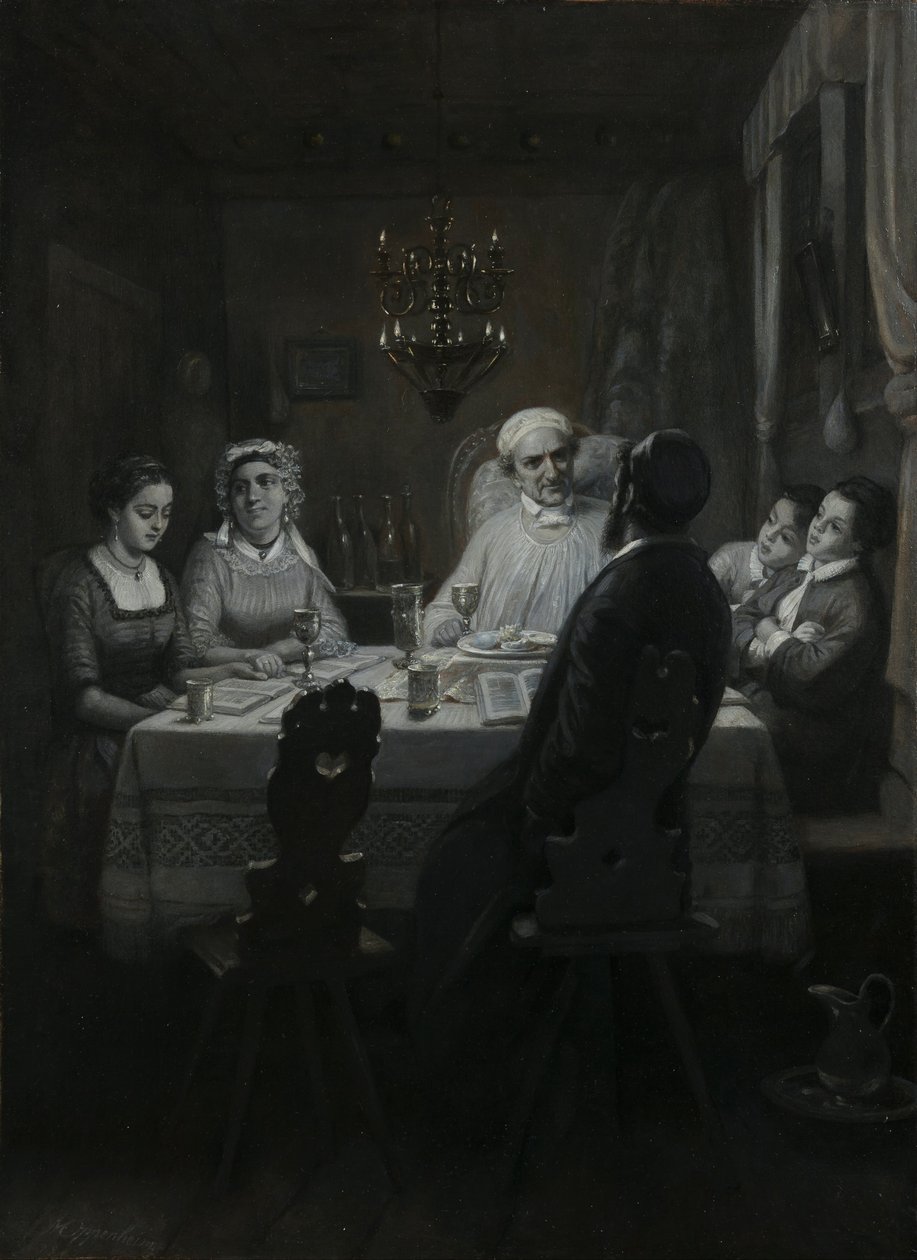 Seder (The Passover Meal) by Moritz Daniel Oppenheim