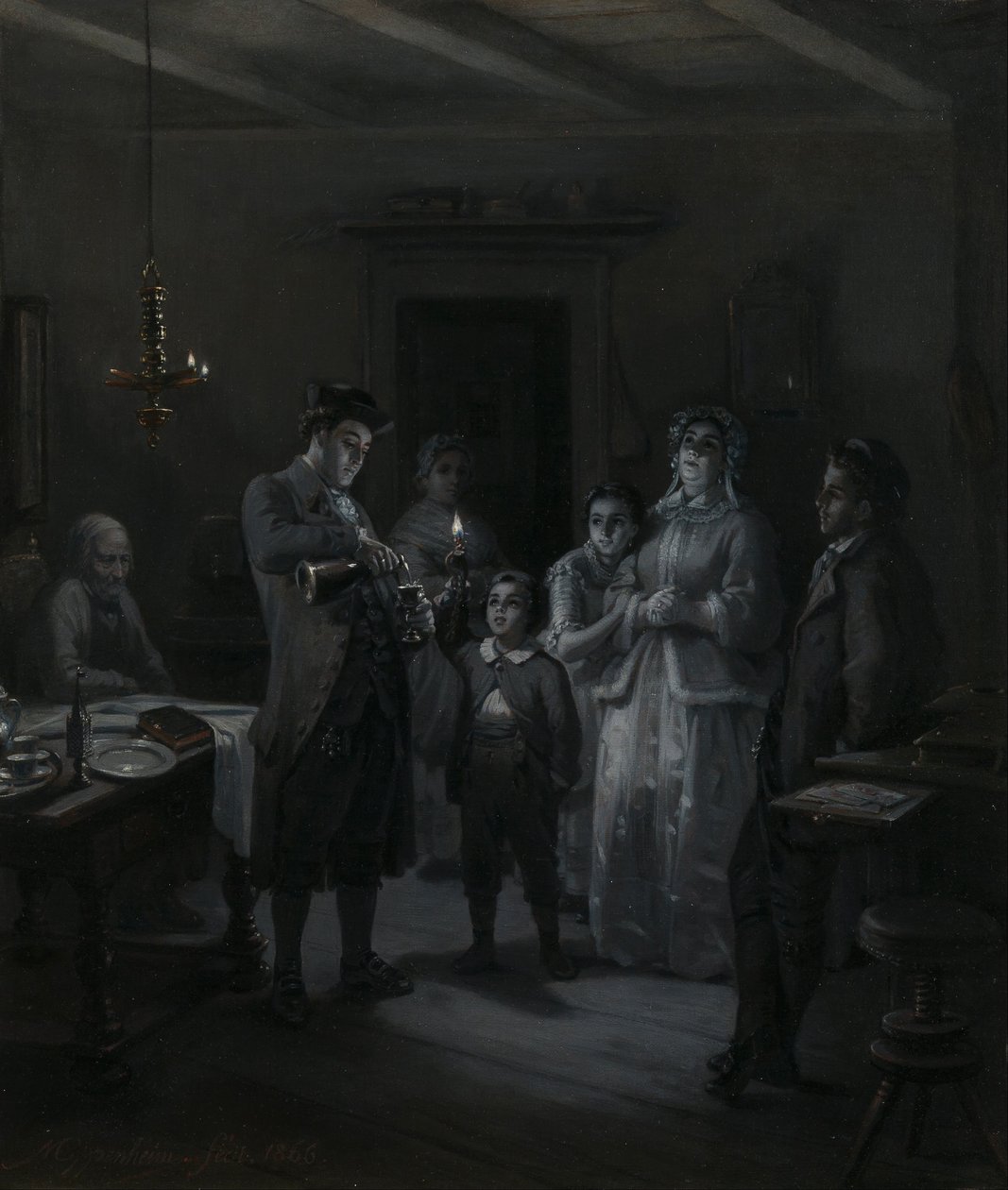 The Conclusion of the Sabbath by Moritz Daniel Oppenheim