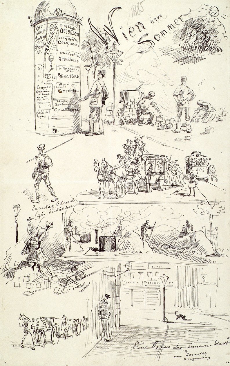 Viennese Types 1885 (Vienna in Summer) by Moritz Ledeli