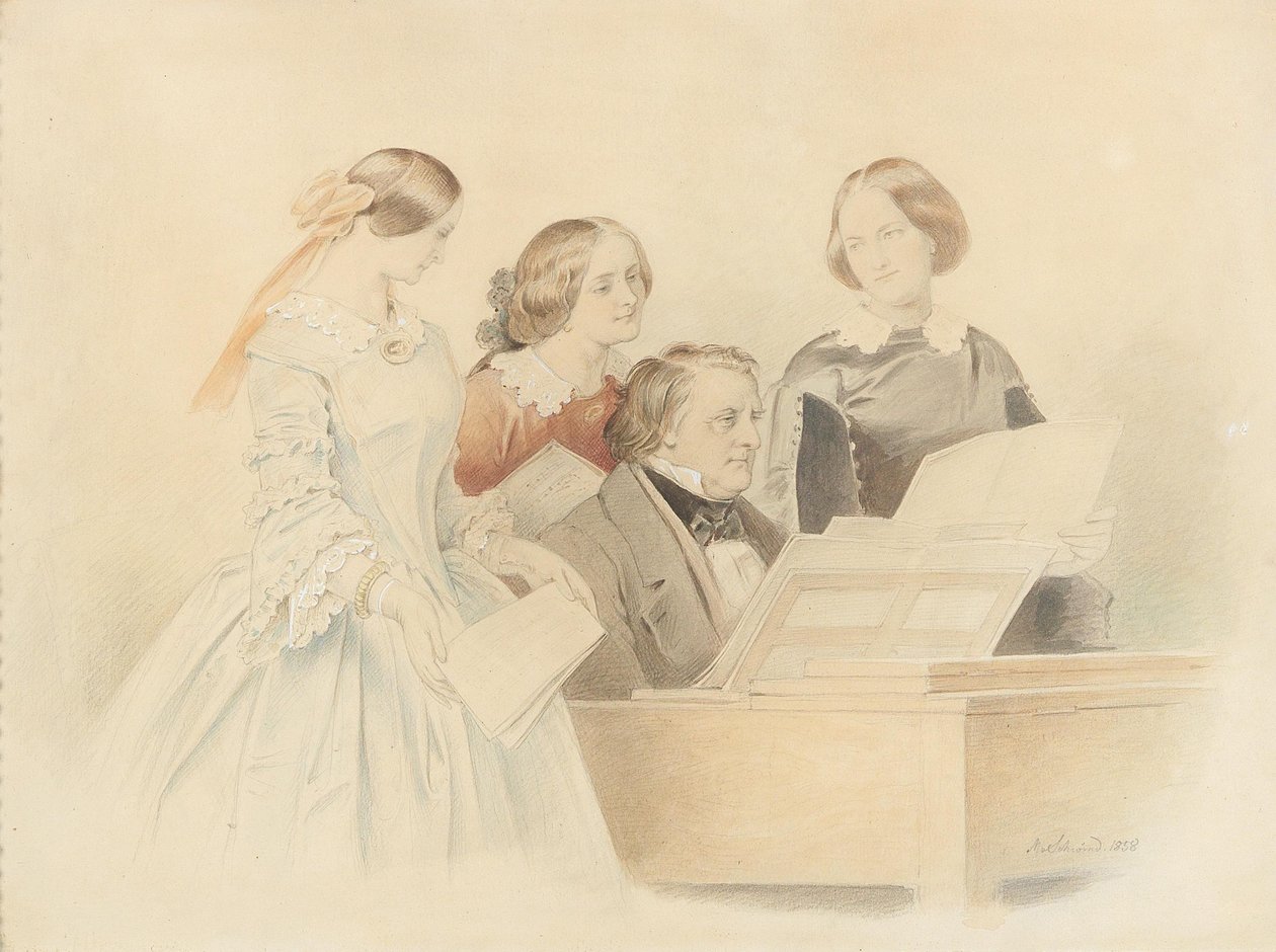 The rehearsal with Franz Lachner by Moritz Ludwig von Schwind