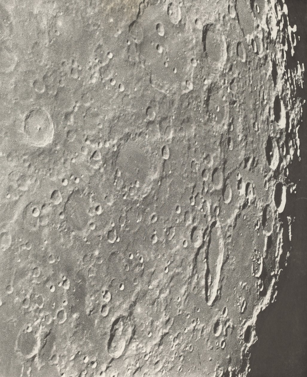 Lunar Photograph Blancanus - Tycho - Schiller, 1899 by Moritz & Puiseux Pierre Henri (1855 1928) Loewy