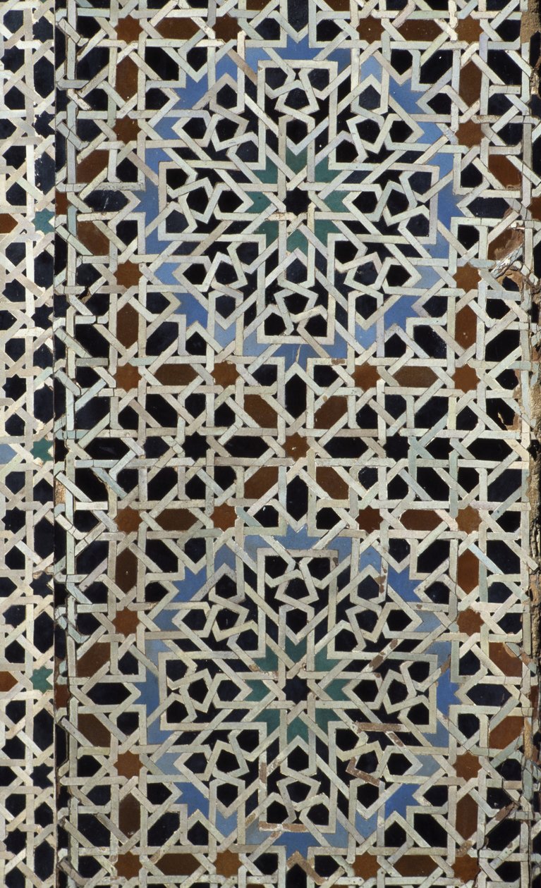 Bou Inania Madrasa, zellij tilework by Moroccan School