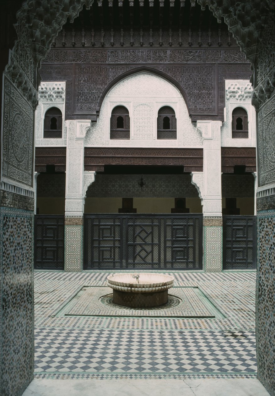 Madrasa Bou Inania, courtyard by Moroccan School
