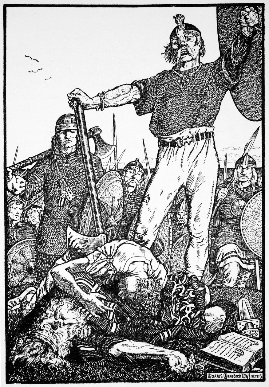 Death of Brian Boru at the Battle of Clontarf, Ireland, 1014 by Morris Meredith Williams