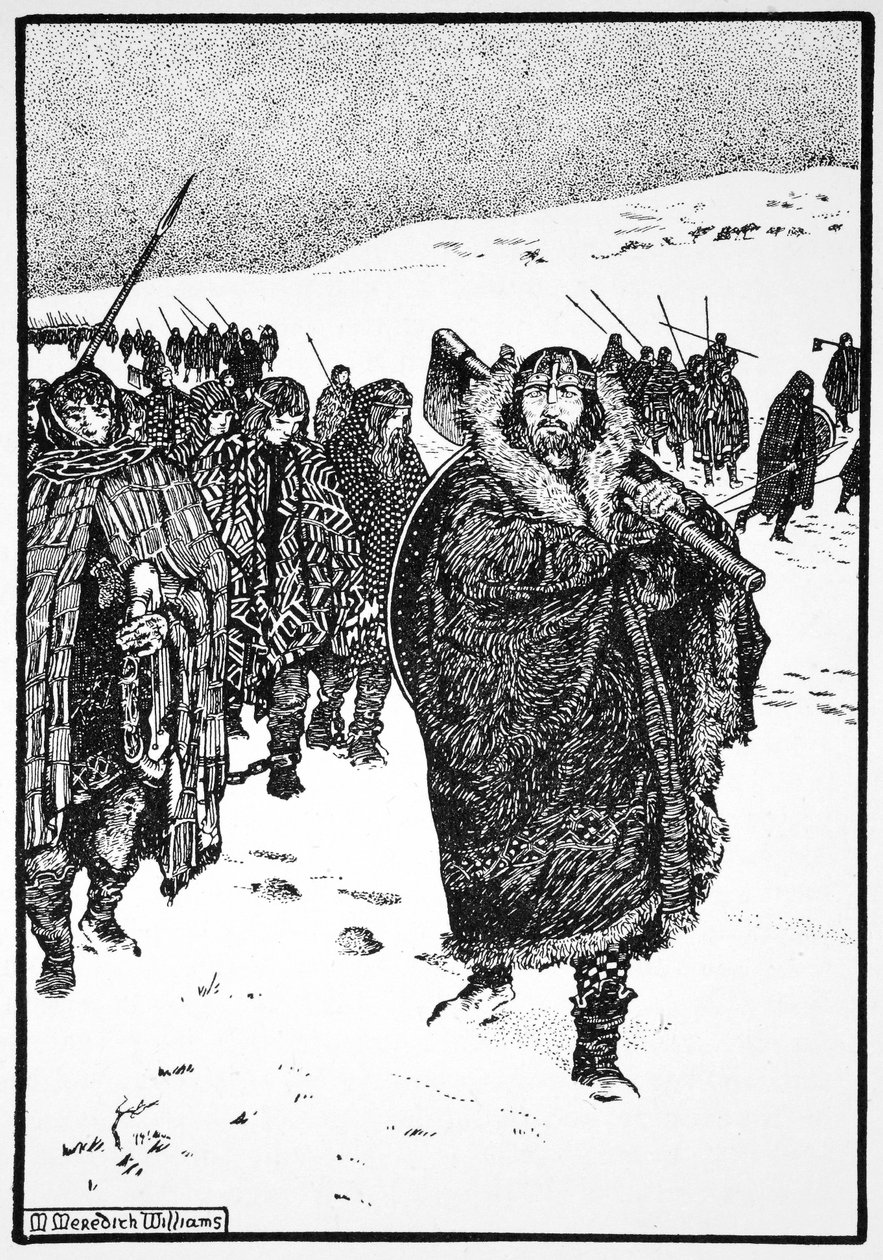 Murtough on his Journey with the King of Munster in Fetters by Morris Meredith Williams