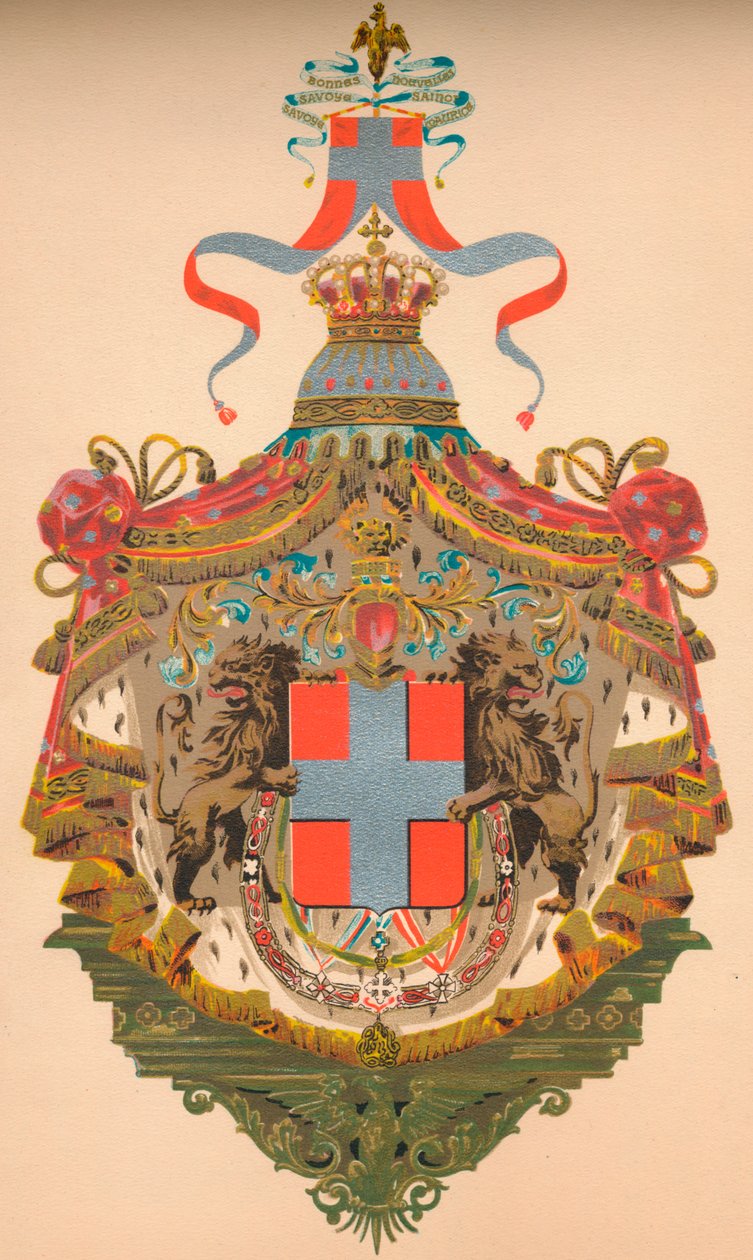 Coat of Arms of the Kingdom of Italy, c1933 by Morris and Co Ltd Whitehead