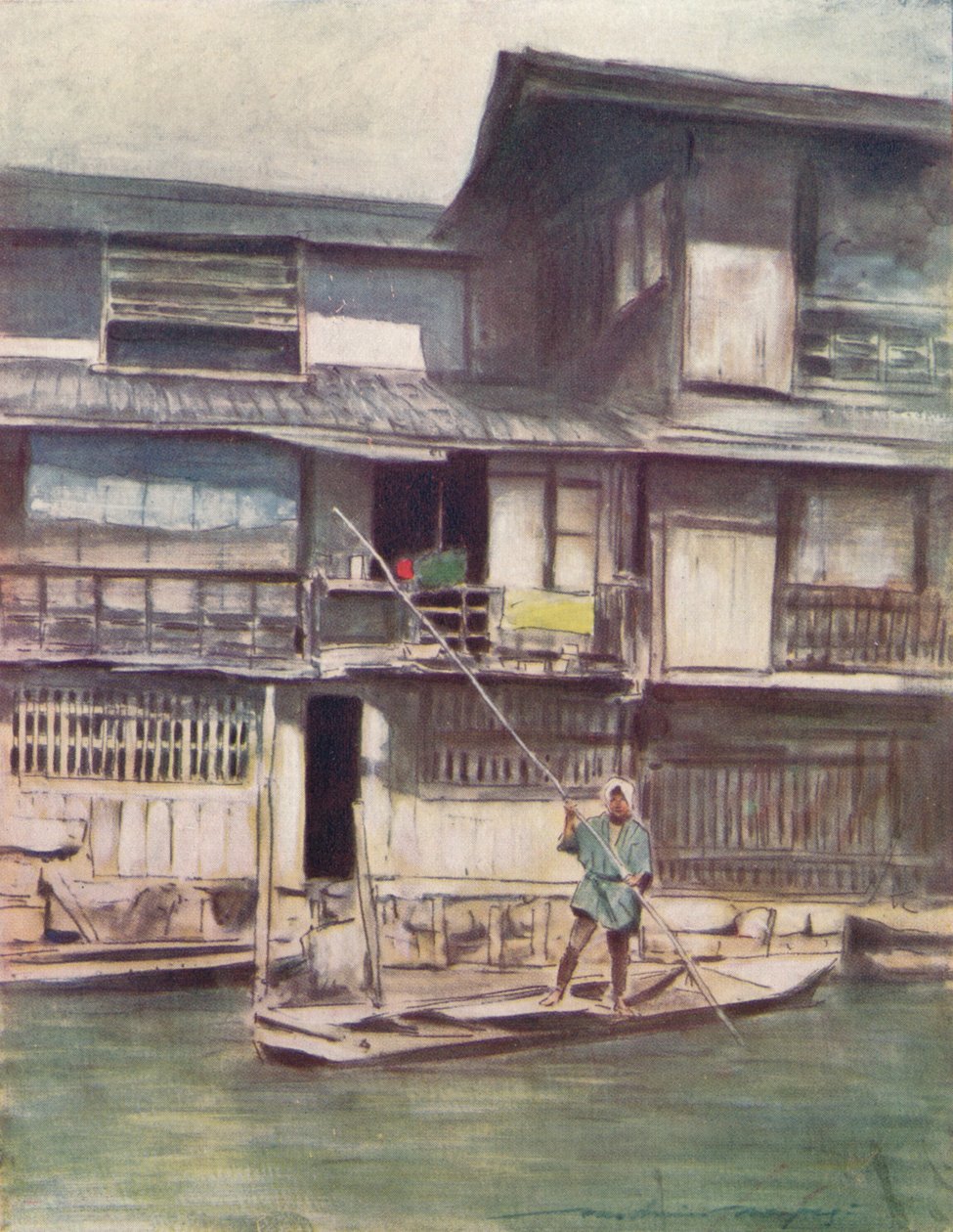 A By-Canal, 1901 by Mortimer L Menpes