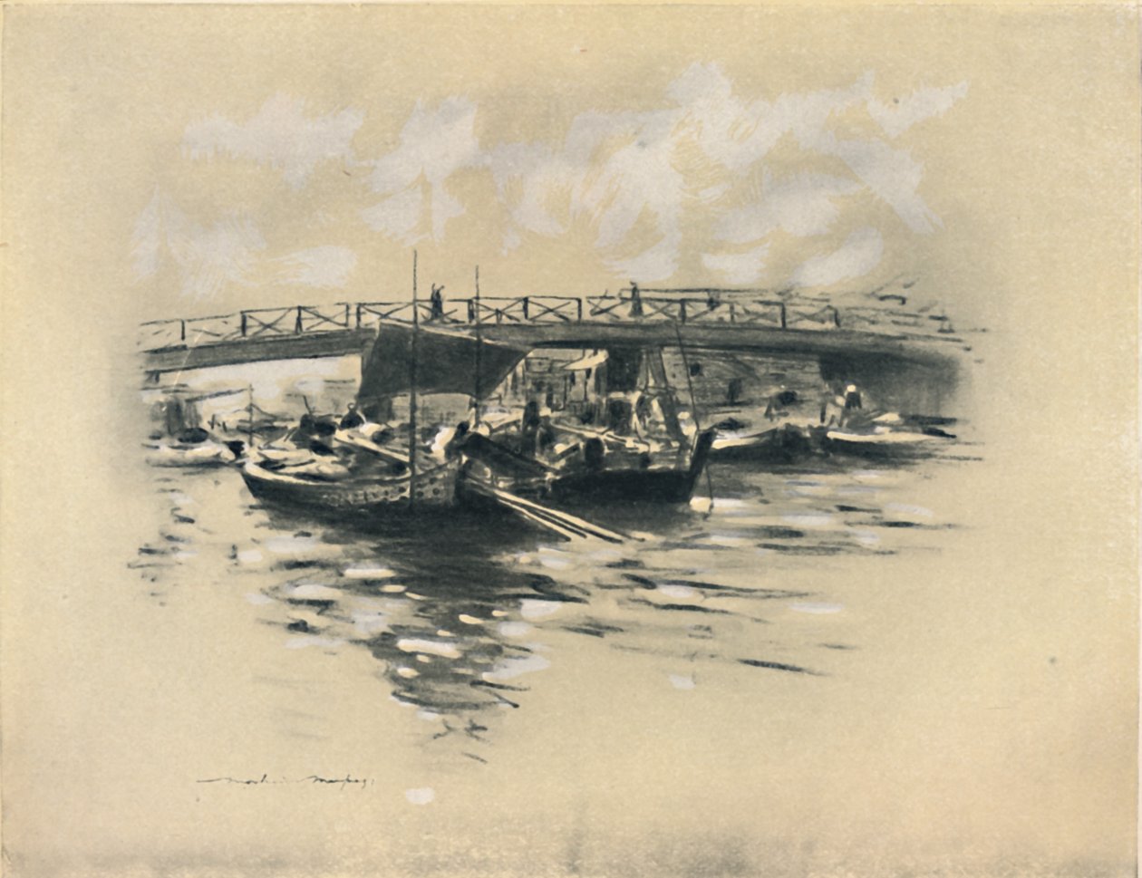 The Ogara River at Tokio by Mortimer L Menpes