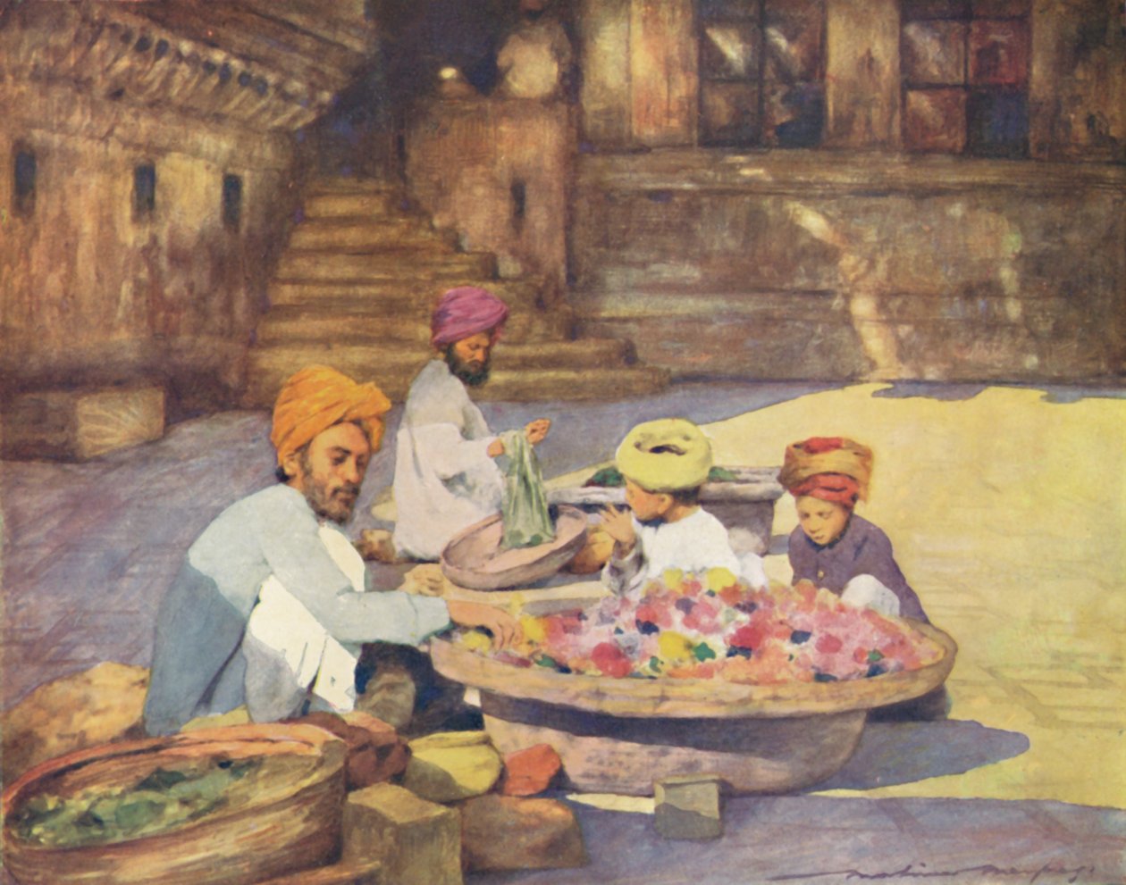 At the Door of the Temple, 1905 by Mortimer Ludington Menpes