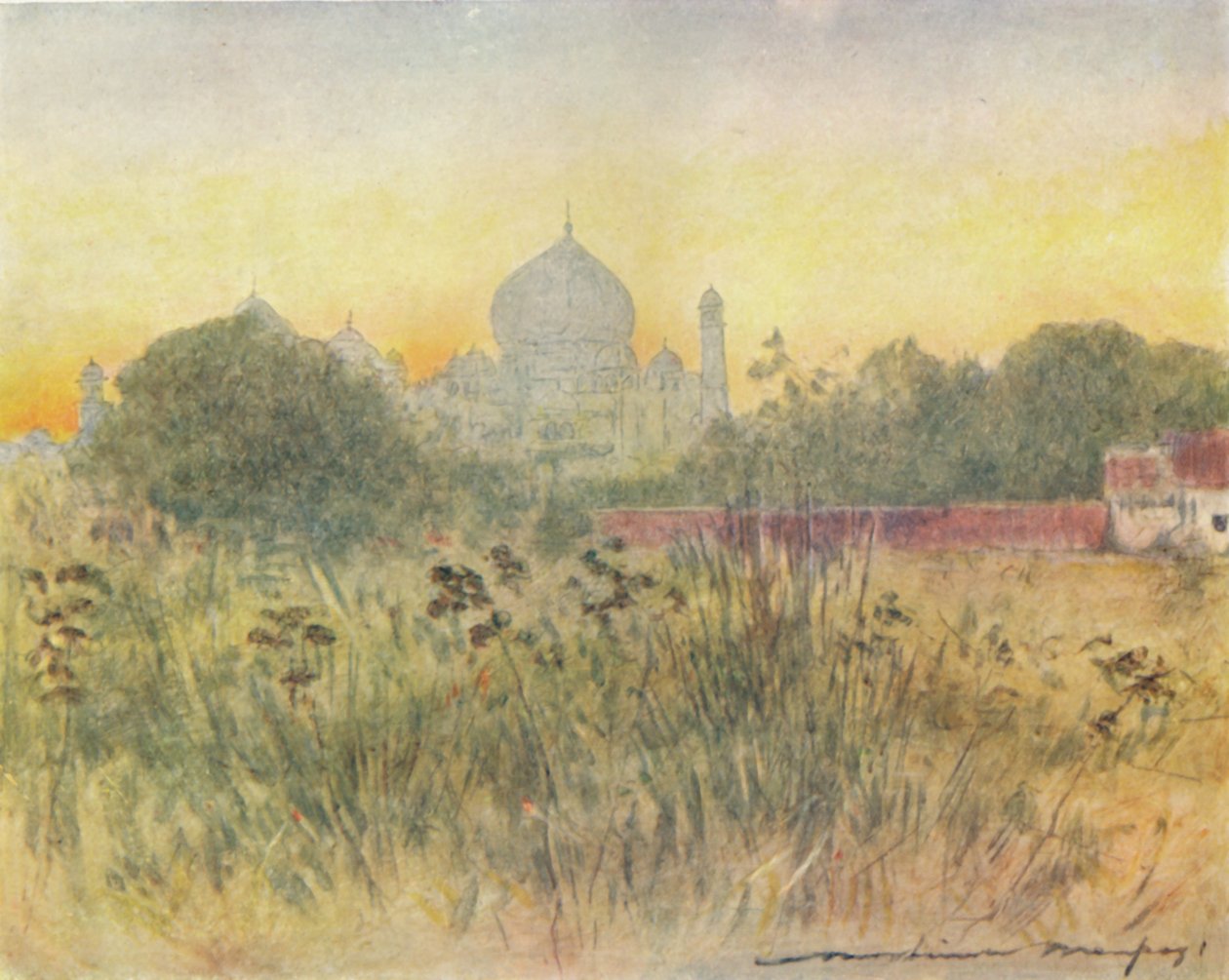 The Taj Mahal, Agra by Mortimer Ludington Menpes