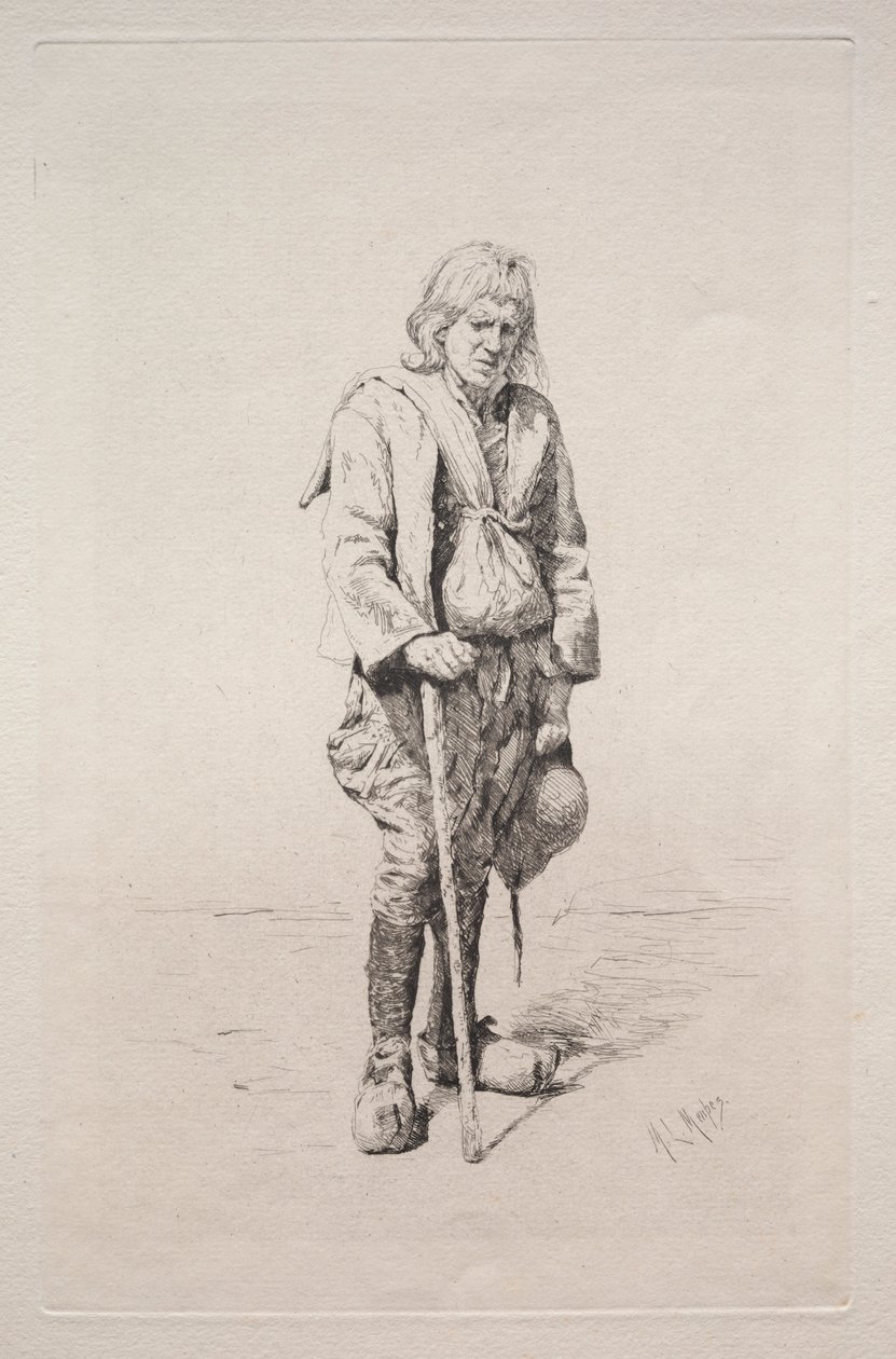 Man with Walking Stick by Mortimer Menpes