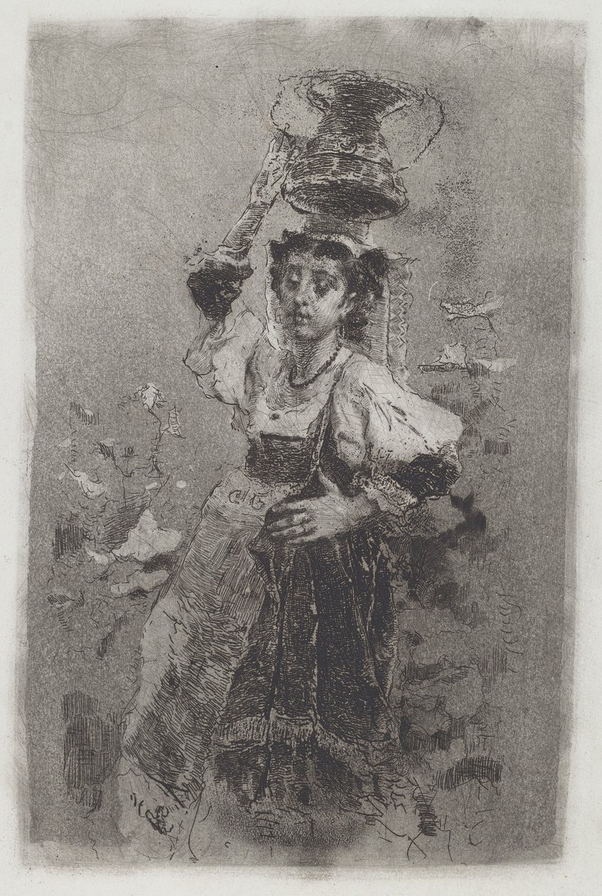 Peasant Woman of the Campagna by Mose Bianchi