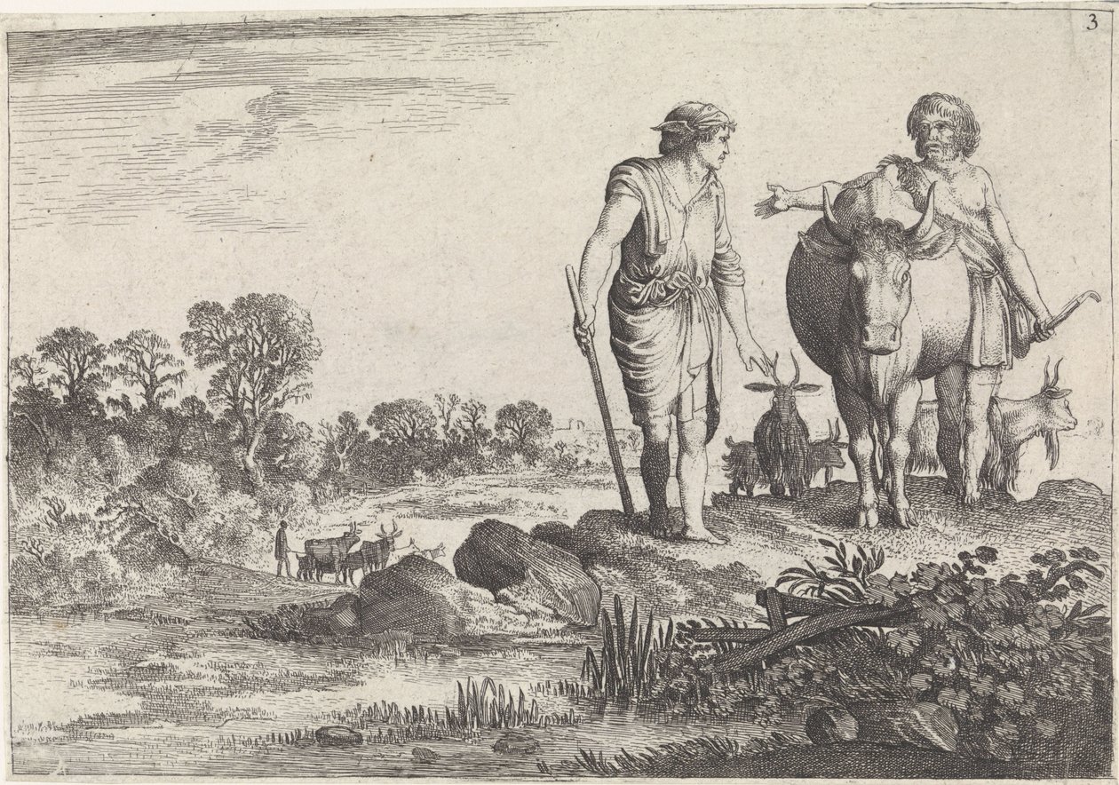 Argus Asks Mercury to Stay with Him (Mercury and Argus) by Moyses van Wtenbrouck