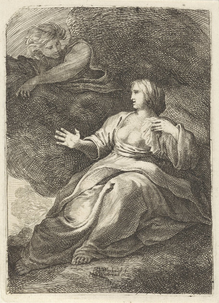 An Angel Comforts Hagar by Moyses van Wtenbrouck