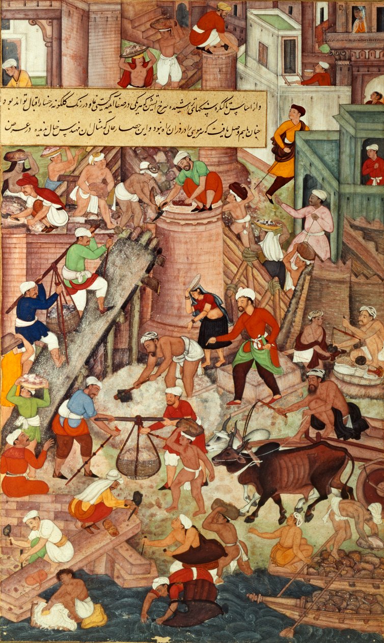 Red Fort at Agra During Construction, from the 