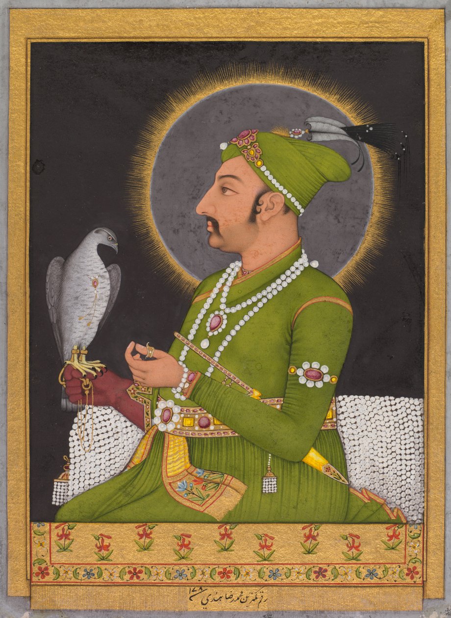 Posthumous portrait of the Mughal emperor Muhammad Shah, 1764 by Muhammad Rizavi Hindi